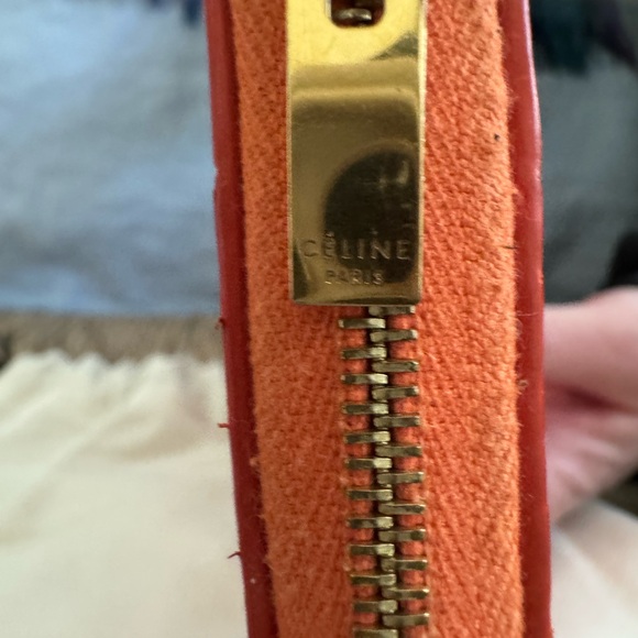 Céline orange Python wallet - Picture 3 of 5